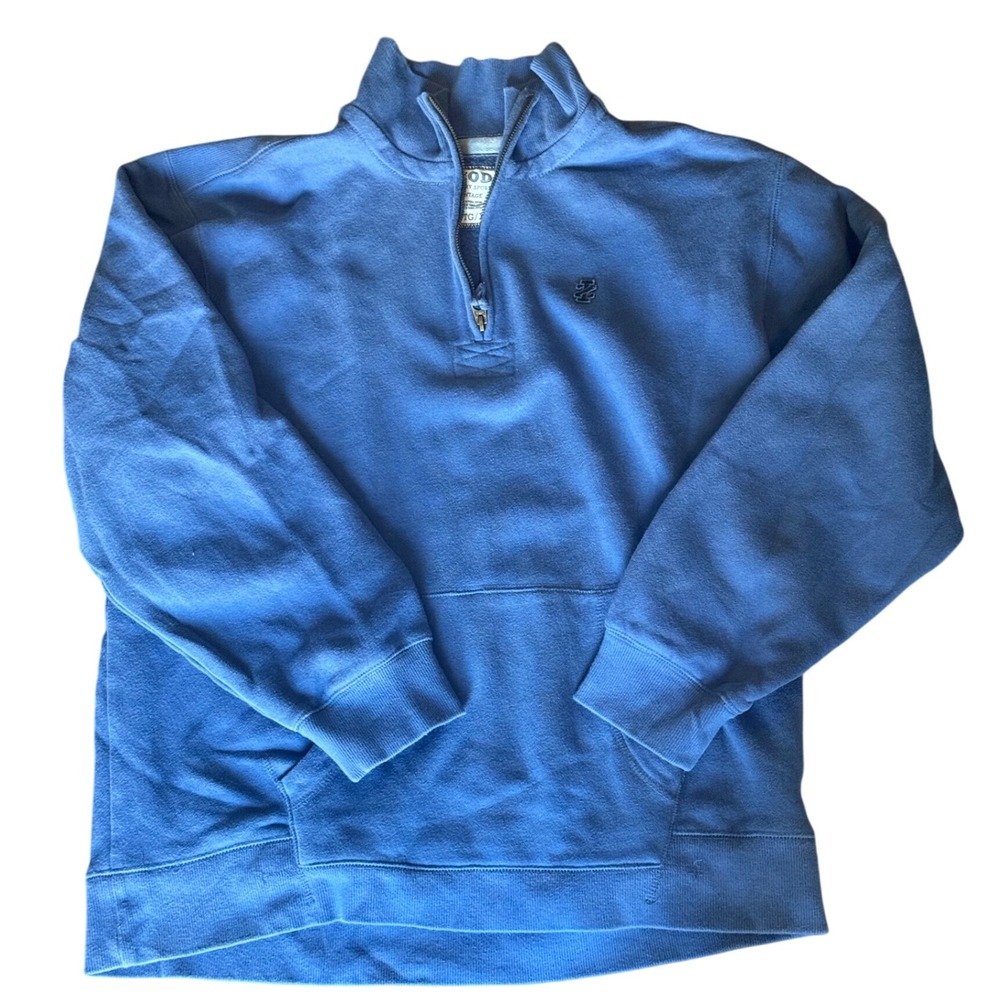 IZOD Luxury Sport Vintage Men's Blue Quarter Zip Pullover Sweatshirt XL